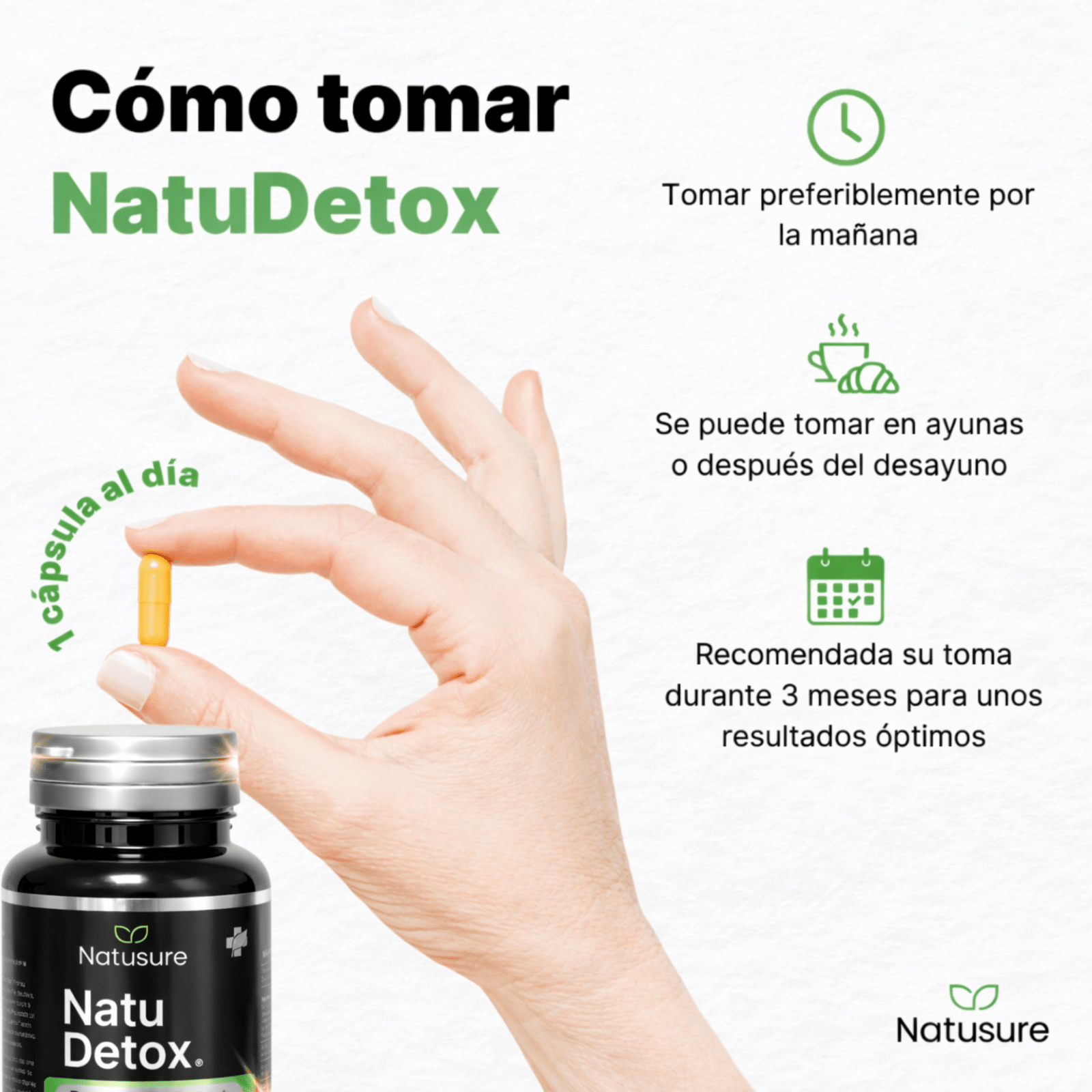 Pack x3 - NatuDetox - Reduce la Retención de líquidos e Hinchazón - 6 meses - Natusure