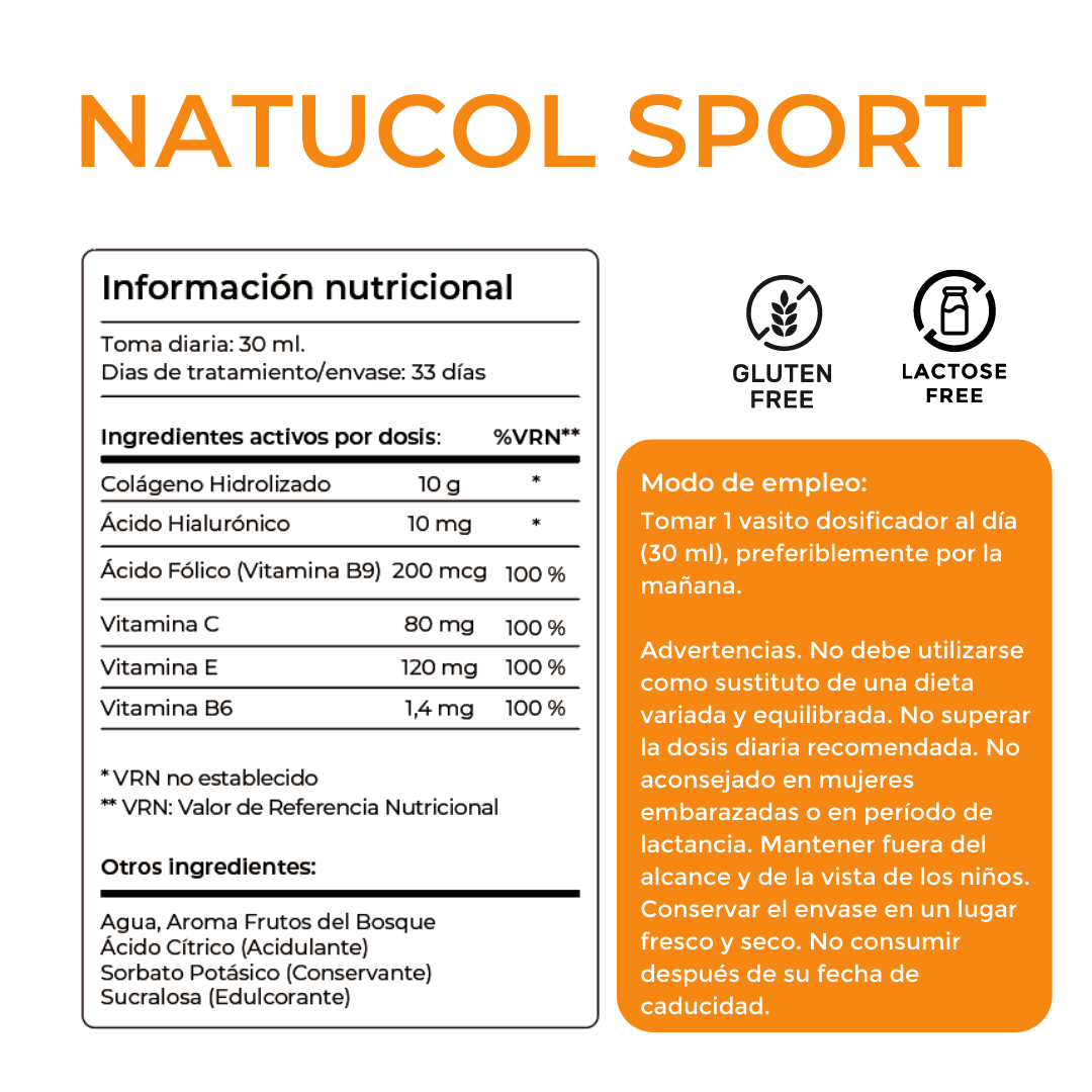 NatuCol Sport - Refuerza huesos, articulaciones y tendones - 33 días