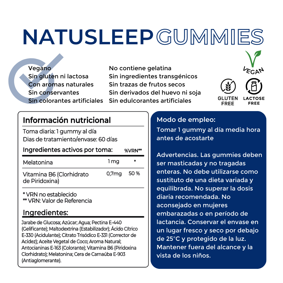 NatuSleep Gummies - Ayuda a conciliar el sueño y el descanso reparador – 2 meses