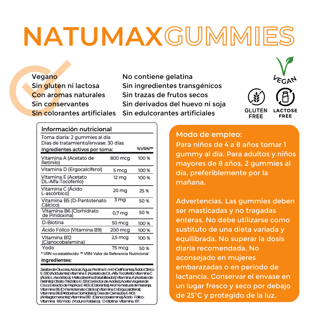Pack 3 NatuMax Gummies - Recover your Energy and Vitality - 3 months