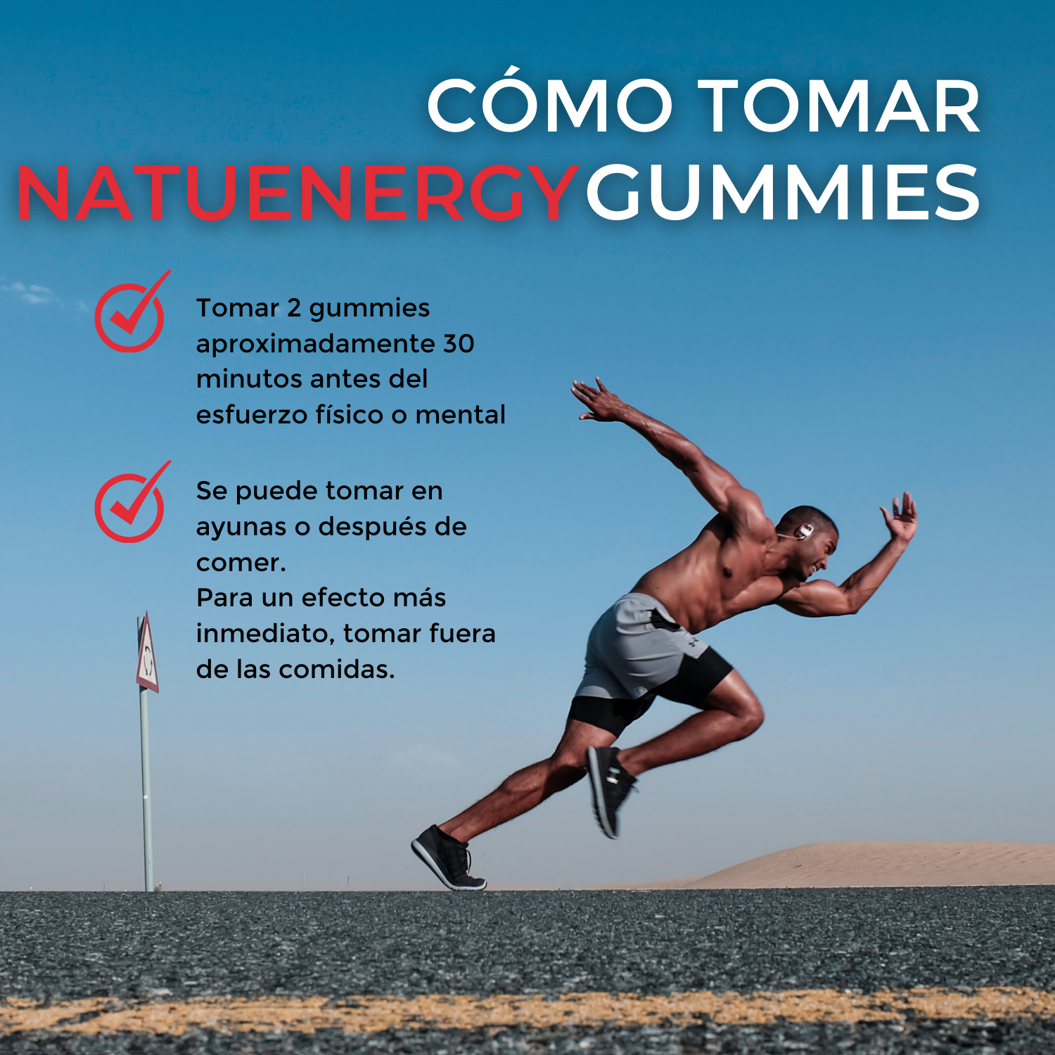 Pack 3 NatuEnergy - Gummies With Caffeine and Taurine – 3 months
