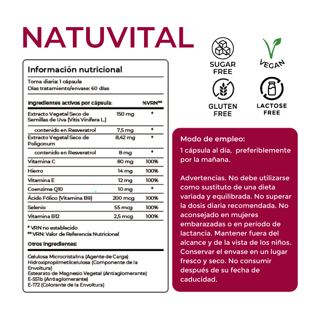 NatuVital - Vitalidad por dentro y fuera - 2 meses
