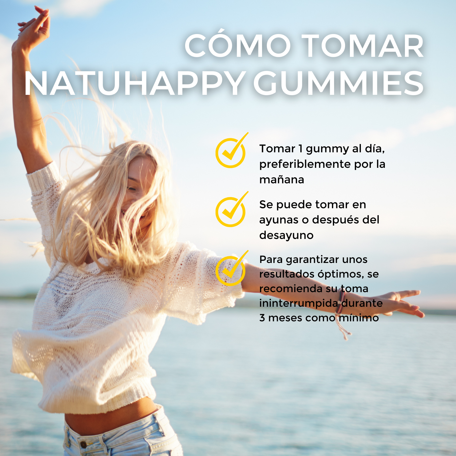 Natusure - NatuHappy Gummies - Positive attitude & bien-être émotionnel - 50 gummies