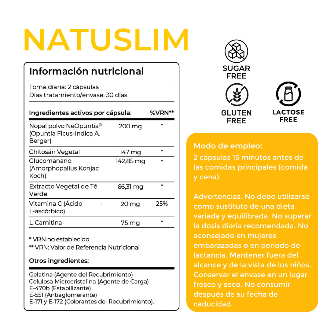 NatuSlim Pack 3 - Contrôlez votre silhouette - 180 gélules